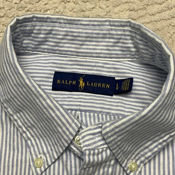 Polo by Ralph Lauren Men's Striped Button-Down Shirt Large - Picture 3 of 9